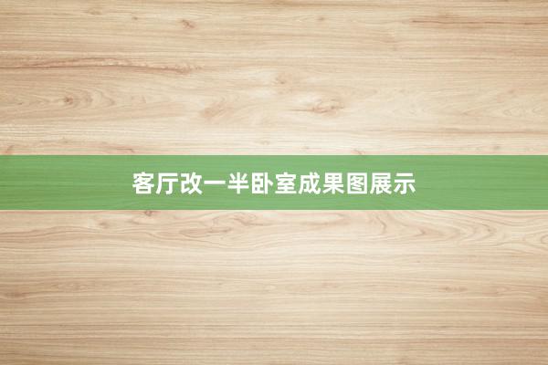 客厅改一半卧室成果图展示